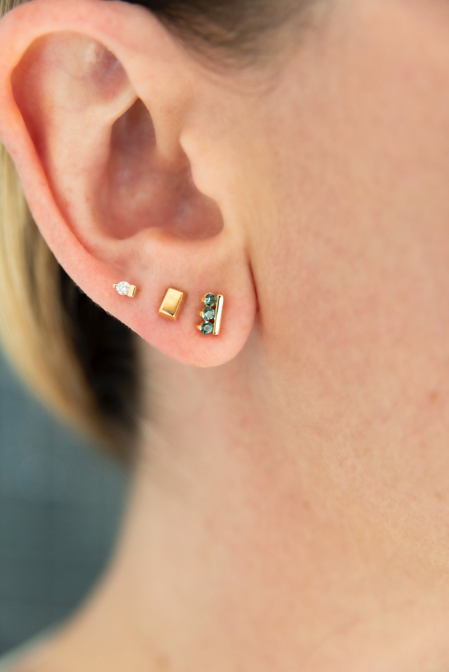 Behind Bars Stud Earrings