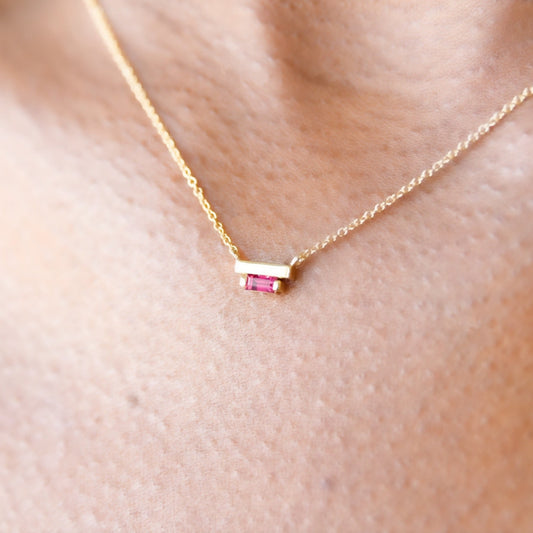 Ladder Climber Necklace - Ruby