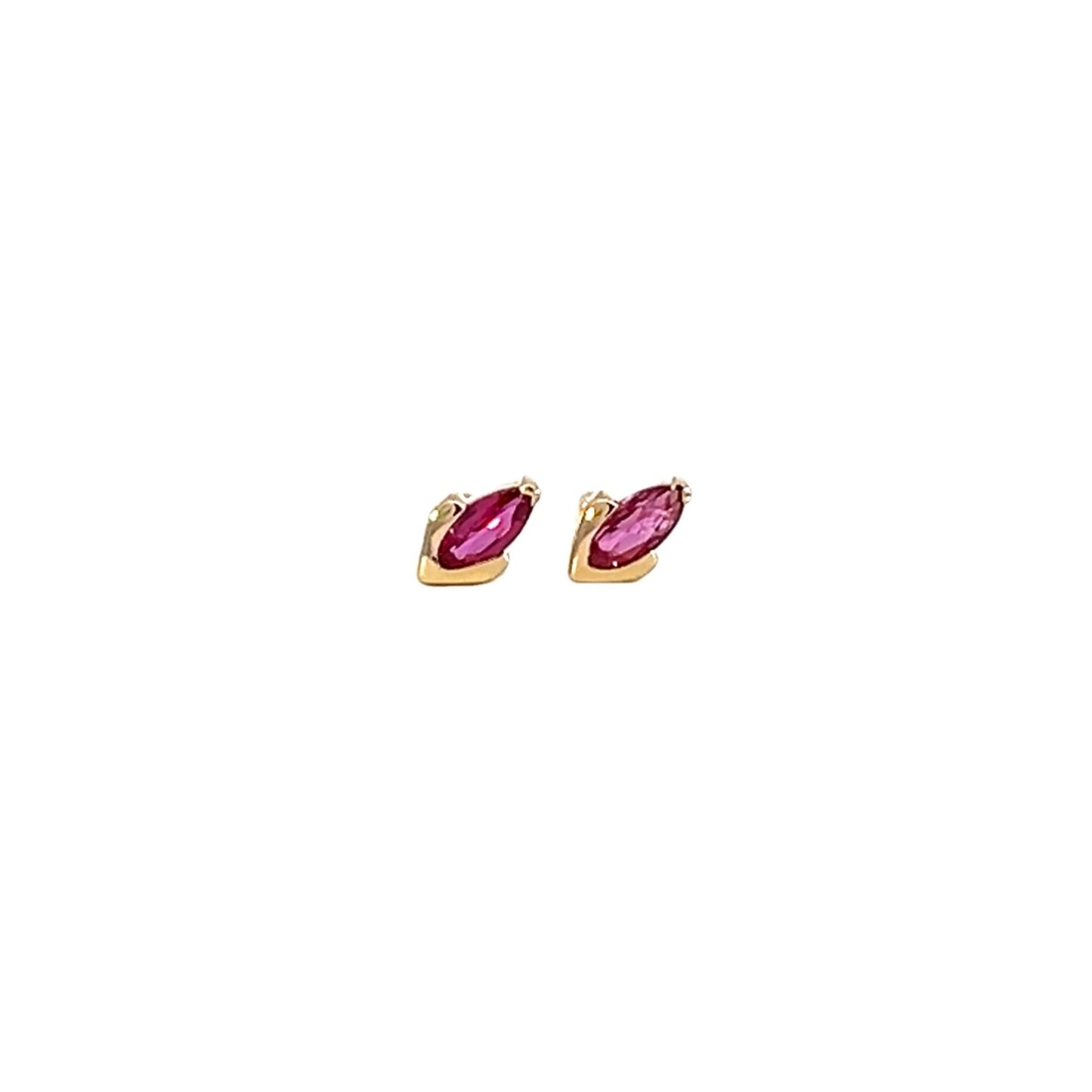 Marq Stud Earrings - Ruby