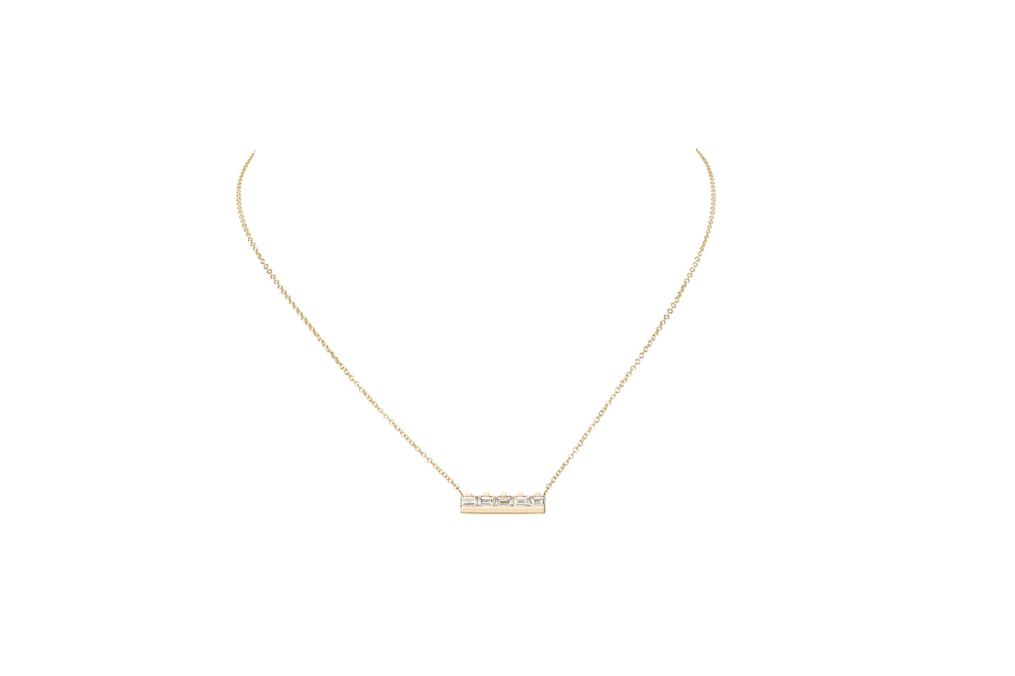 At The Bar Necklace - 5 baguette