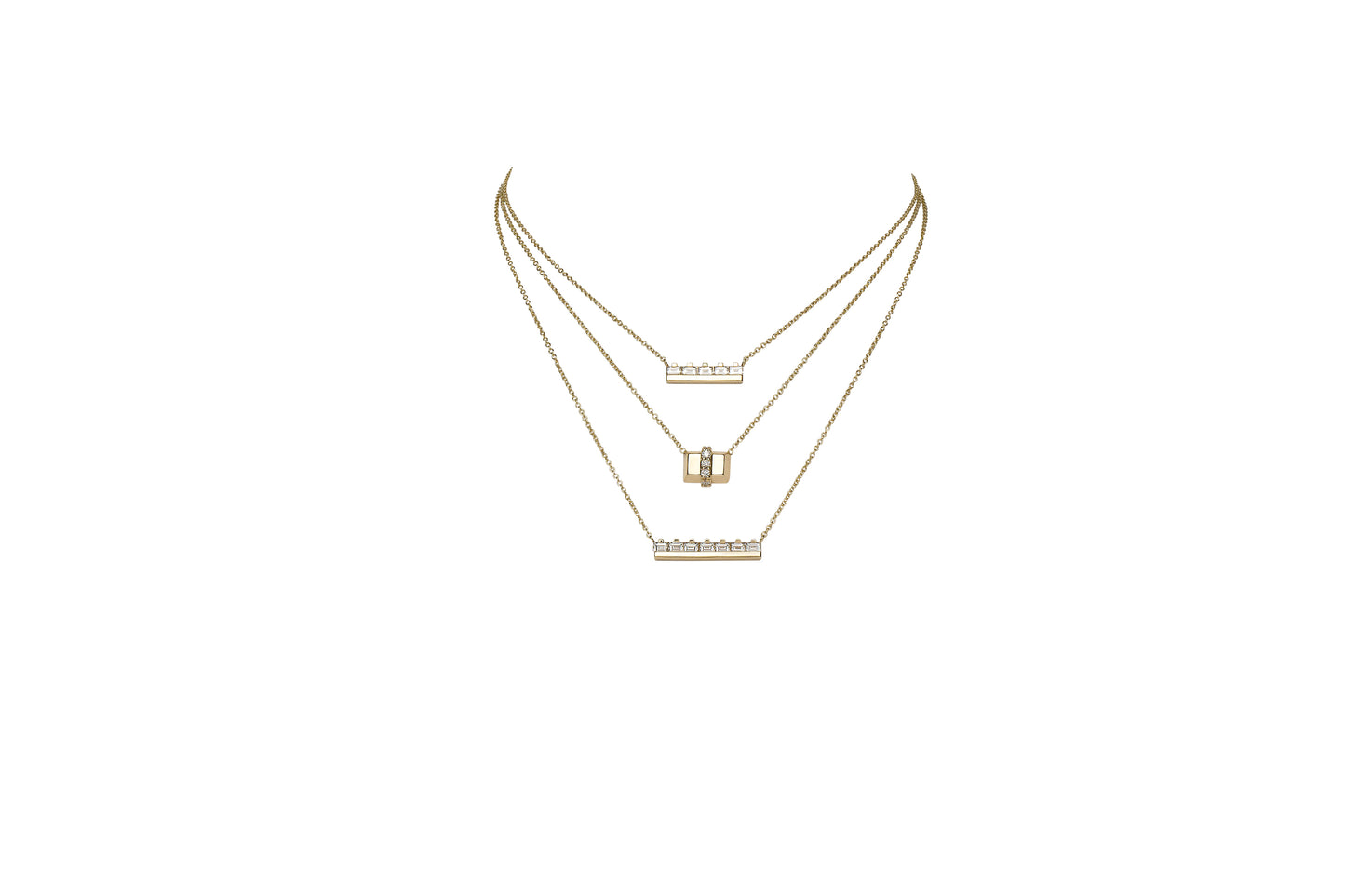 At The Bar Necklace - 5 baguette