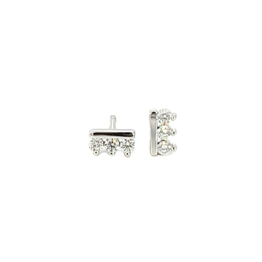 Sideline Earrings - White Gold