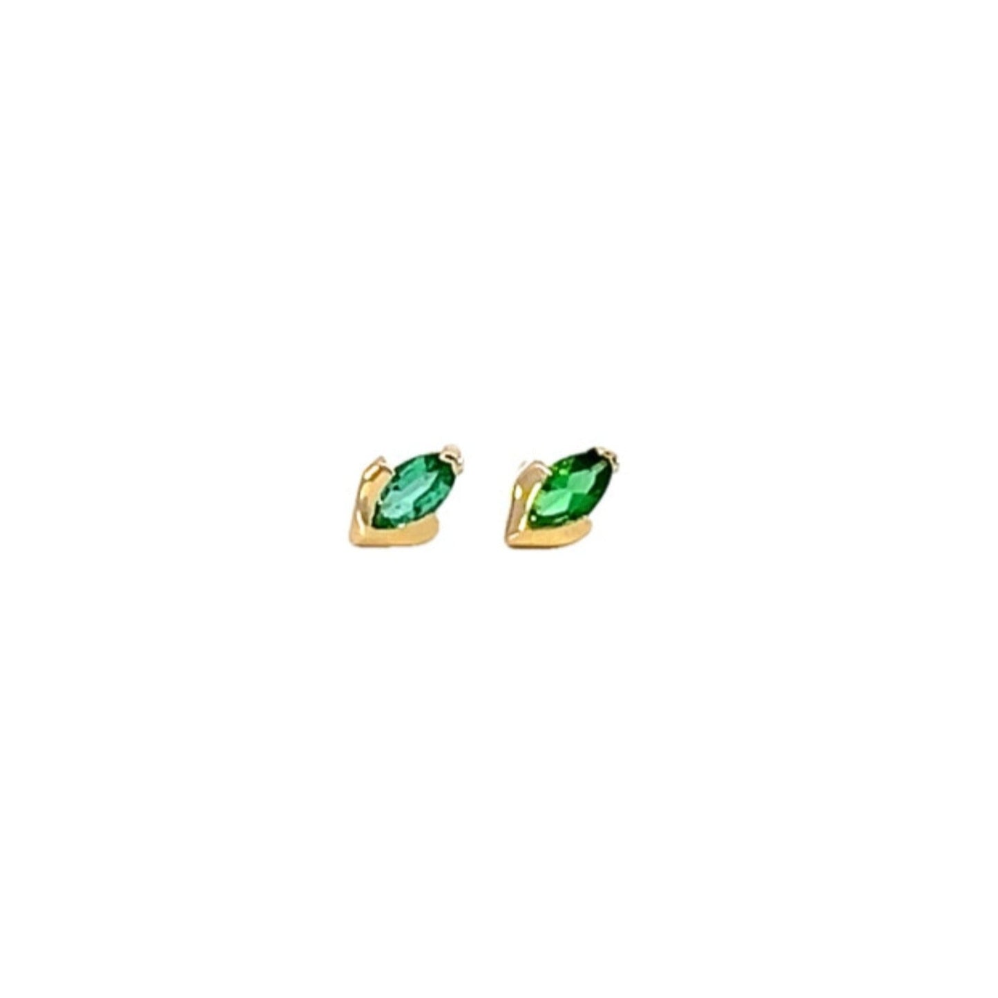 Marq Stud Earrings - Emerald