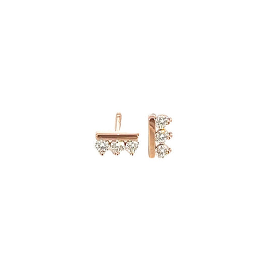 Sideline Earrings - Rose Gold