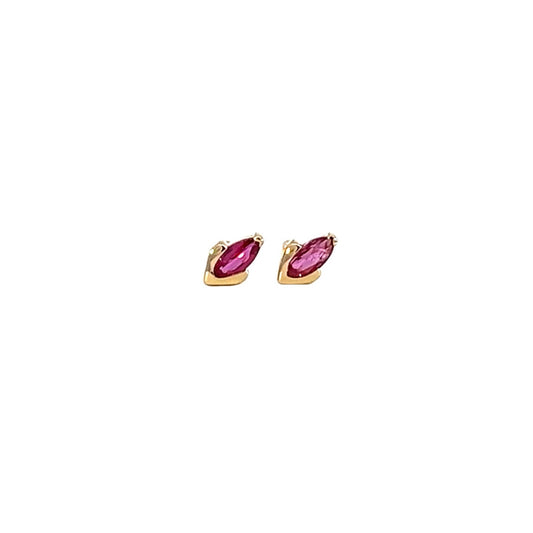 Marq Stud Earrings - Ruby