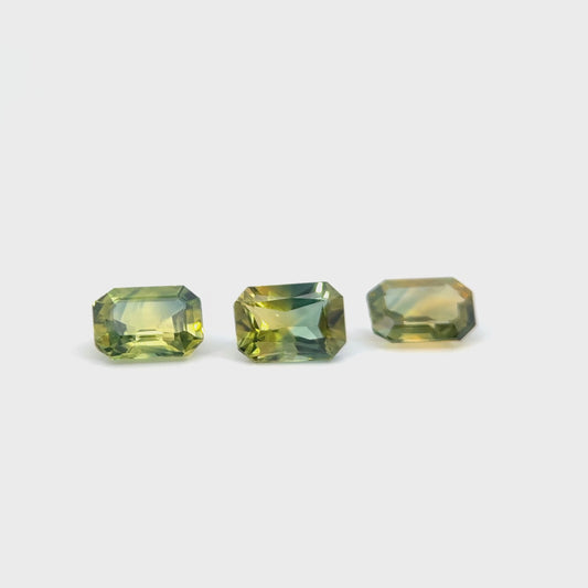 Parti Sapphires - Blue/Yellow/Green