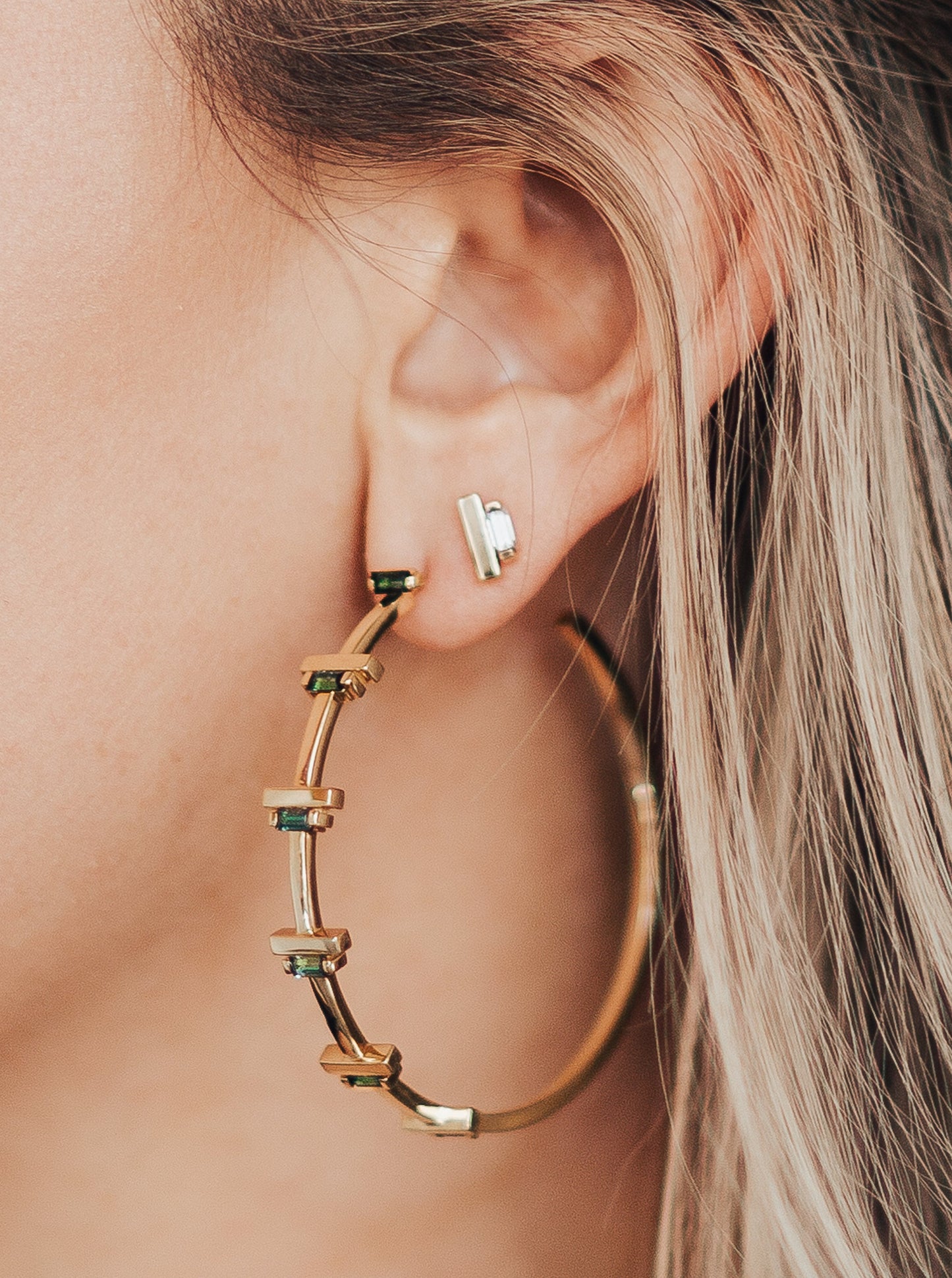 Ladder Climber Earrings - Diamond