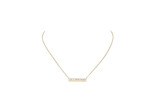 At The Bar Necklace - 7 baguette