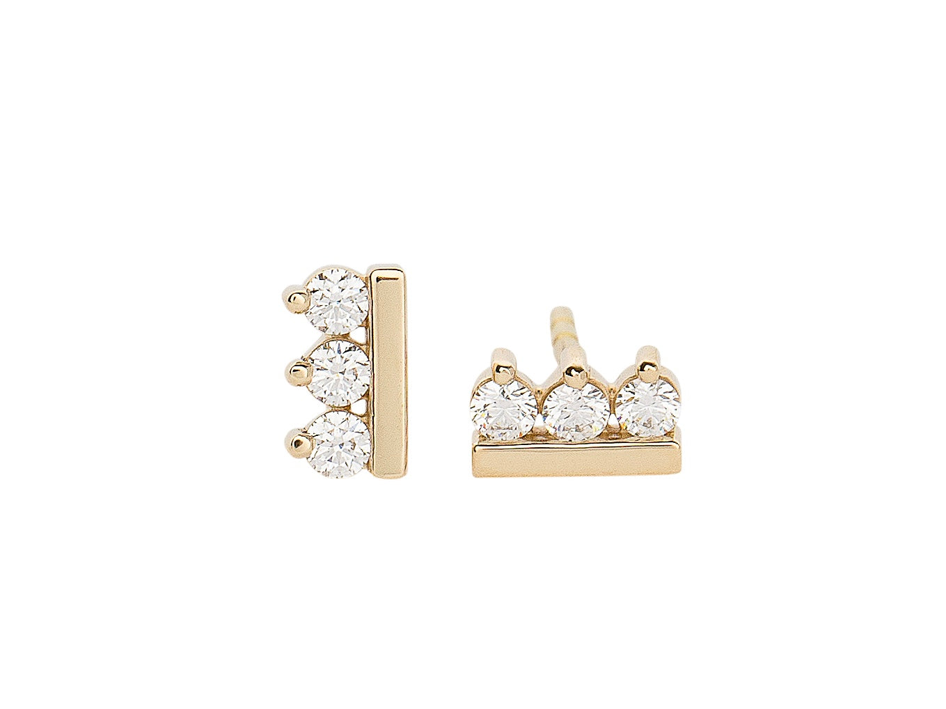 Sideline Earrings - Yellow Gold