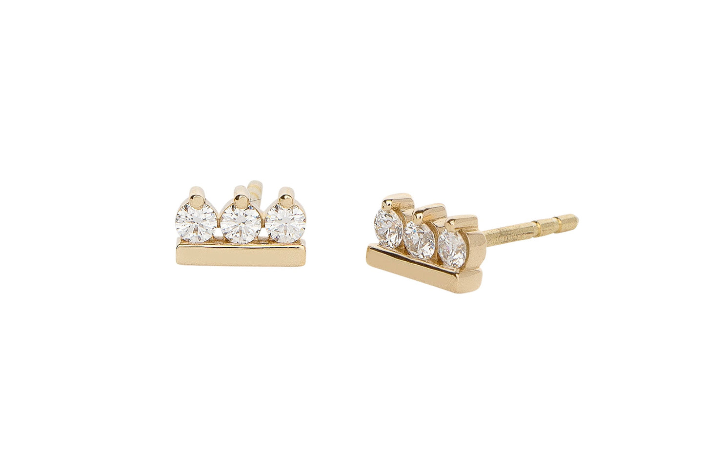 Sideline Earrings - Yellow Gold